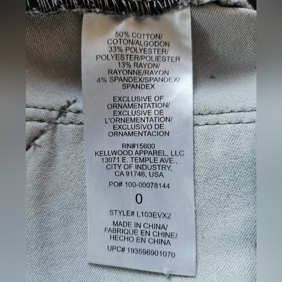 Wit & Wisdom camo 5-pocket 'Ab'Solution ankle pants, size 0, great condition! - Picture 5 of 8